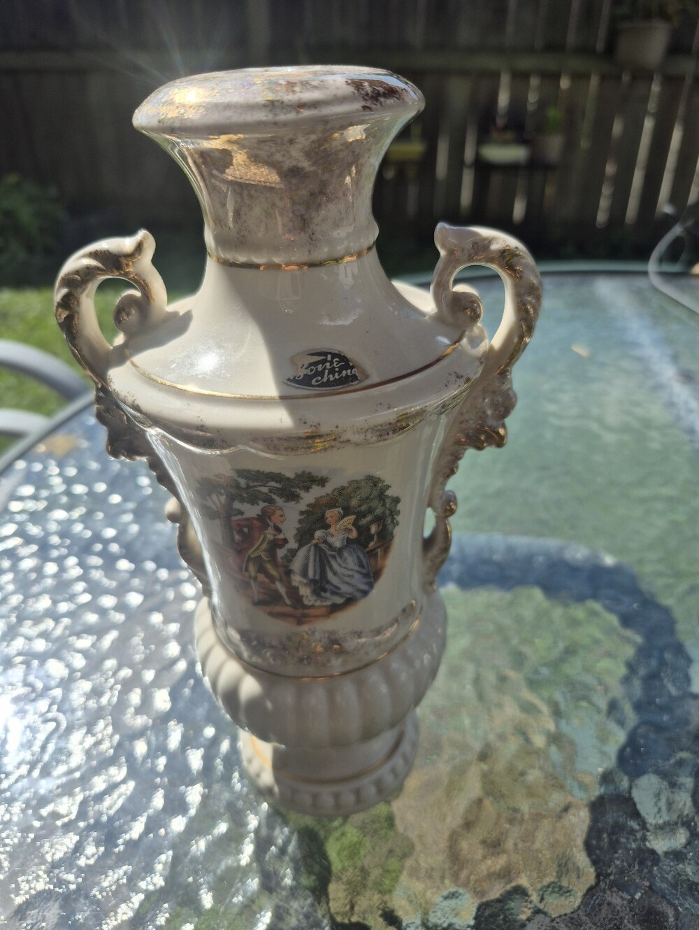 Devereaux Fine China Courting Couple Lamp Base